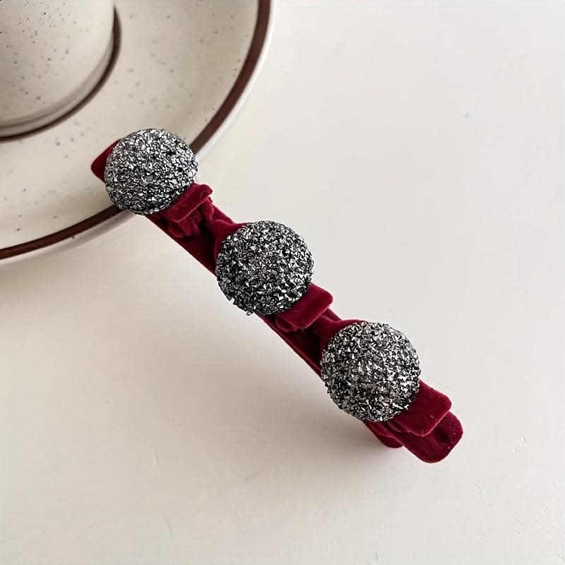 Elegant Rhinestone Decorative Hair Braiding Clips – Vintage Side Clips