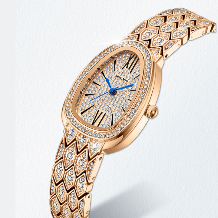 MOKAGO Luxury Water Drop Diamond Women’s Watch – Elegant Fashion Watch