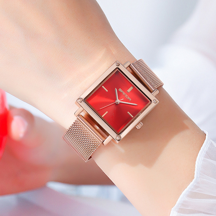 Sanda Women’s Mesh Quartz Watch – Waterproof Small Dial Casual Fashion Watch