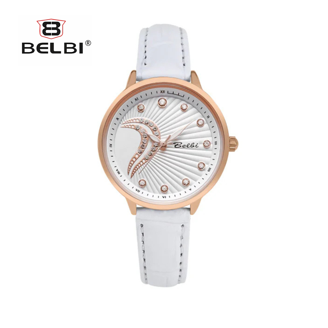 BELBI Women’s Classic Leather Quartz Watch – Fashion Timepiece