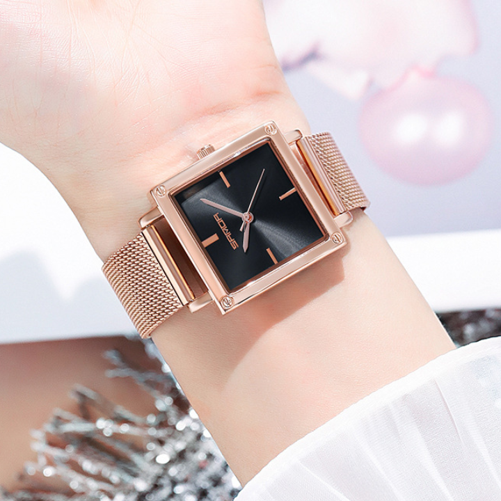 Sanda Women’s Mesh Quartz Watch – Waterproof Small Dial Casual Fashion Watch