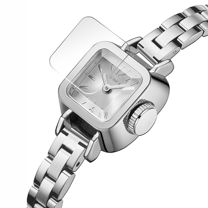 Sanda Women’s Square Quartz Watch – Stainless Steel Strap, Waterproof Watch