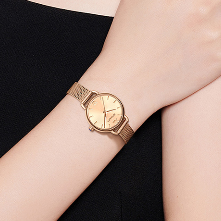 Sanda Women’s Quartz Watch – Mesh Strap Small Dial, Waterproof Casual Watch