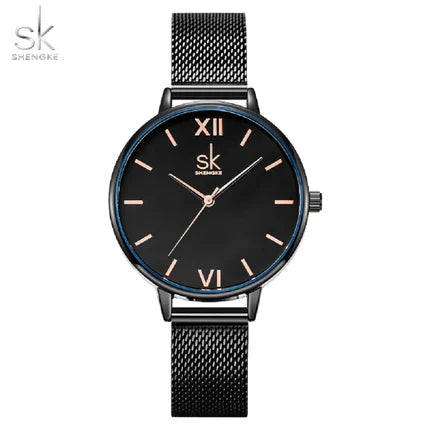 SK Women’s Quartz Watch – Minimalist Analog Wristwatch, Ultra-Thin Waterproof Design