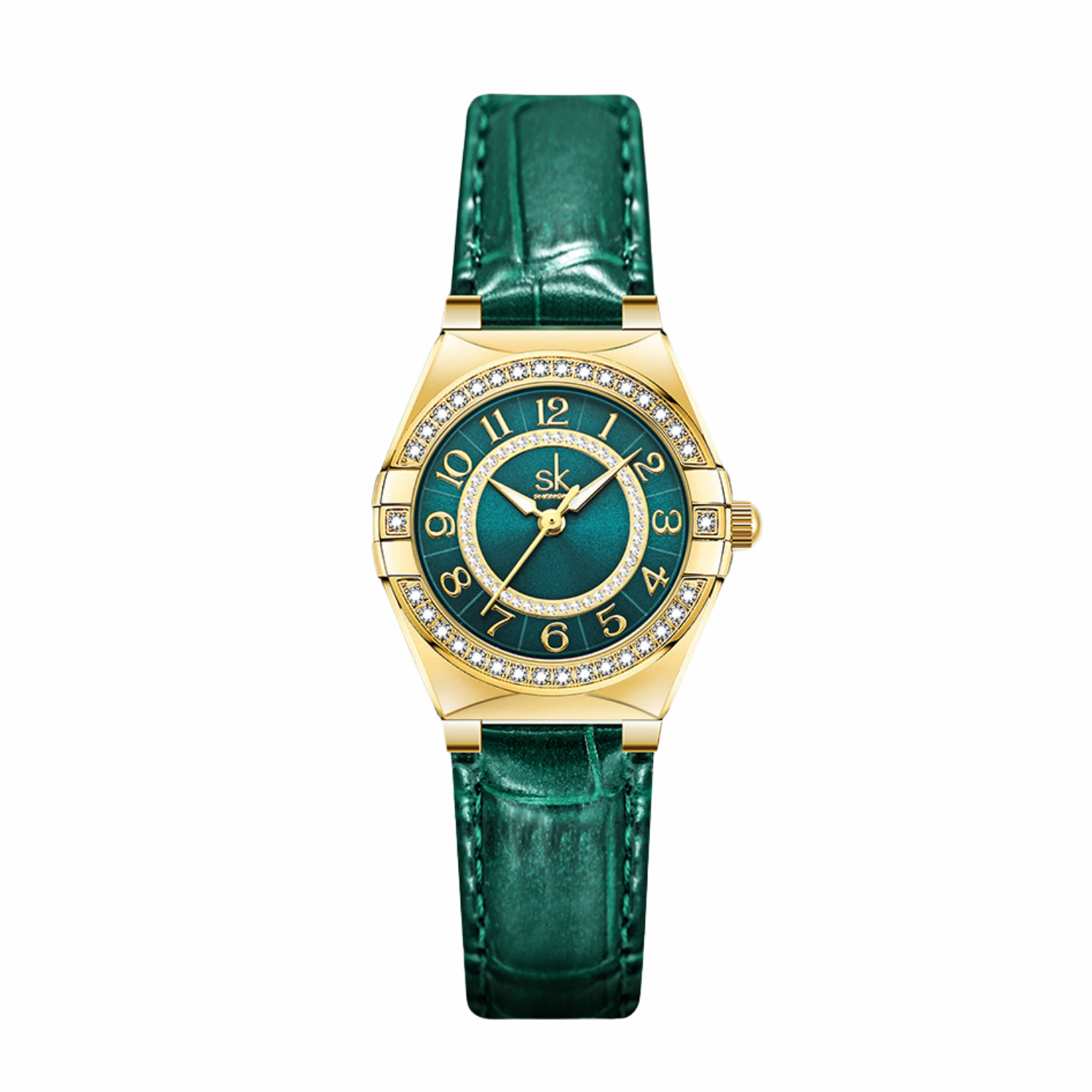 SK Women’s Quartz Watch – Numeral Dial, 30M Waterproof Round Dial Fashion Watch