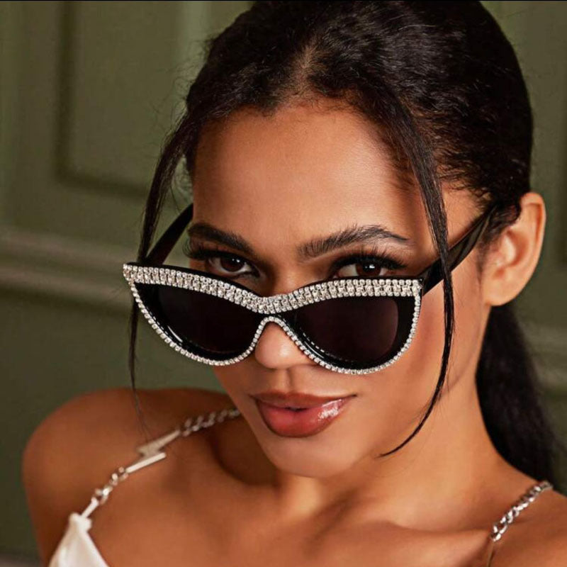 Luxury Rhinestone Cat Eye Sunglasses for Women