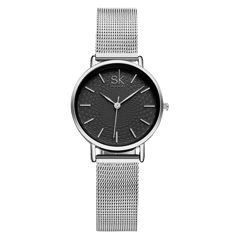 SK Luxury Women’s Quartz Watch – Fashion Wristwatch with Leather or Mesh Strap