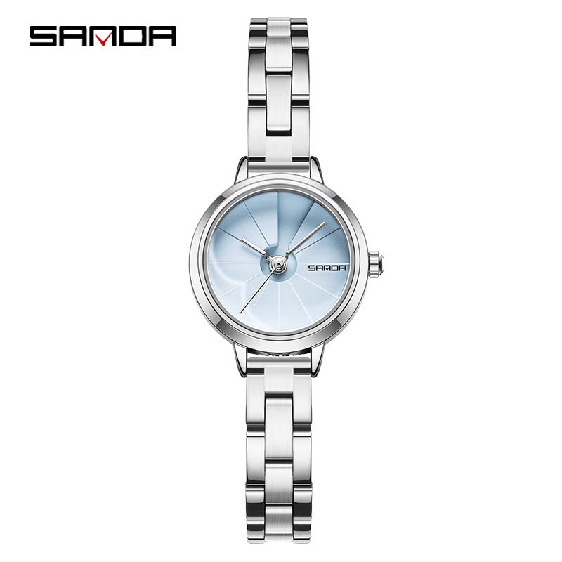 SANDA Women’s Retro Quartz Watch – Stainless Steel Strap with 30M Waterproof