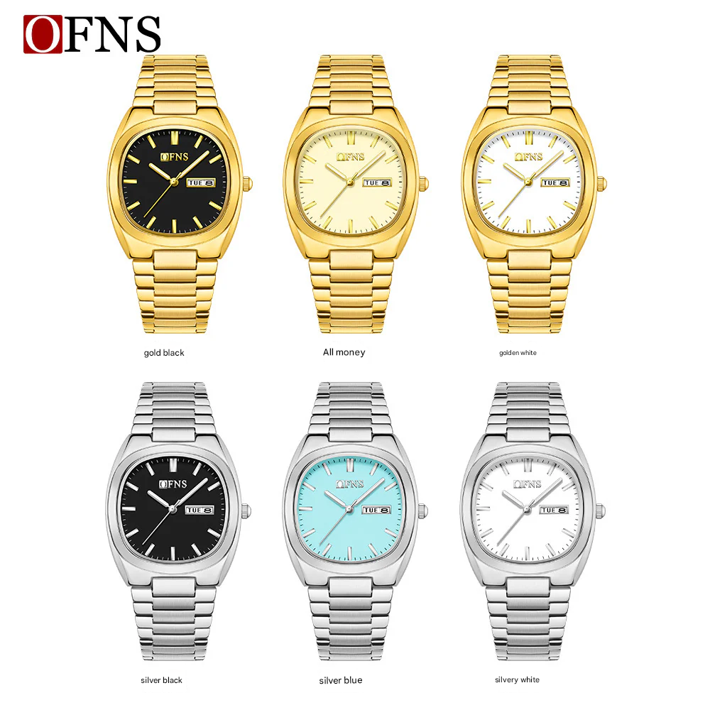 OFNS Women’s Quartz Watch – Luxury Steel Strap, Calendar Display Business Wristwatch