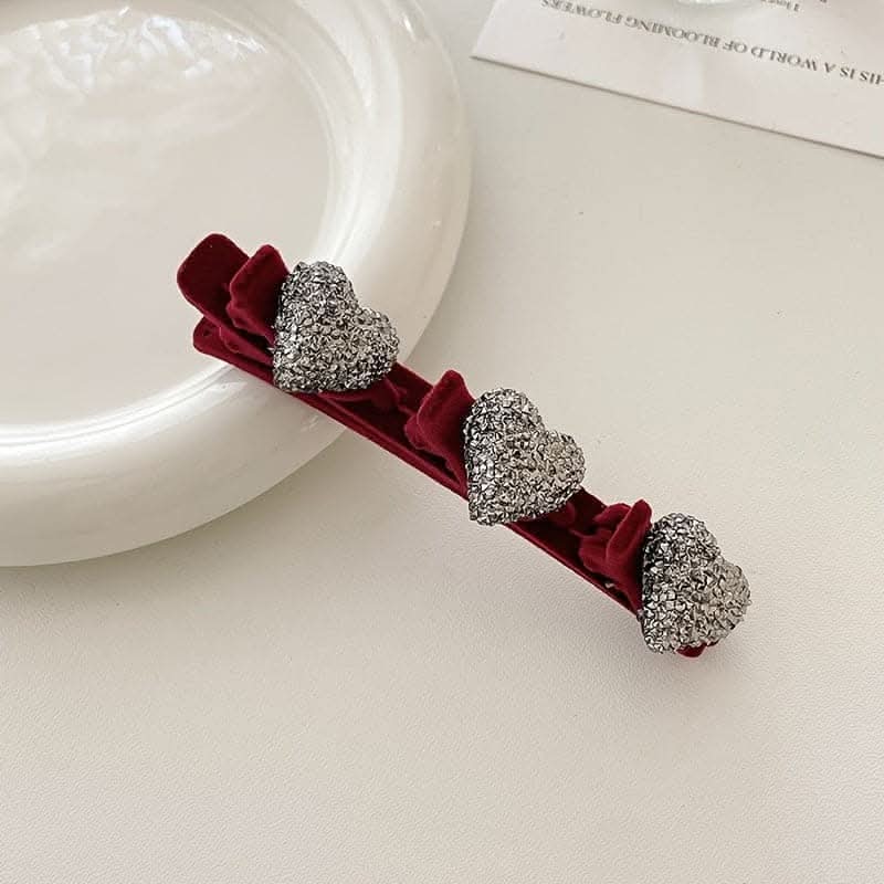 Elegant Rhinestone Decorative Hair Braiding Clips – Vintage Side Clips