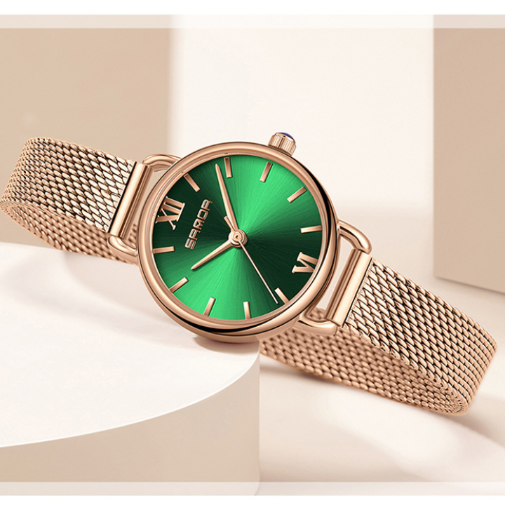 Sanda Women’s Quartz Watch – Mesh Strap Small Dial, Waterproof Casual Watch