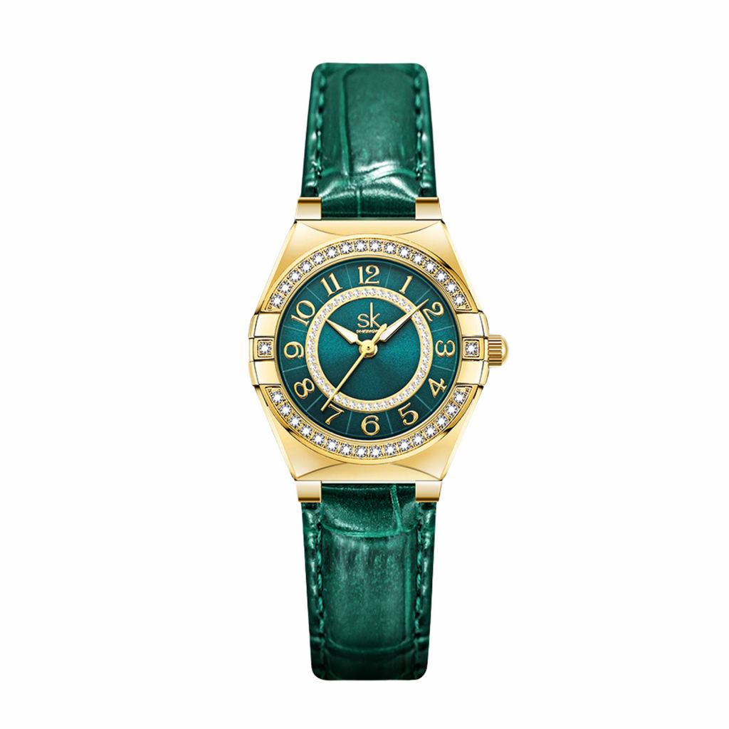 SK Women’s Quartz Watch – Numeral Dial, 30M Waterproof Round Dial Fashion Watch