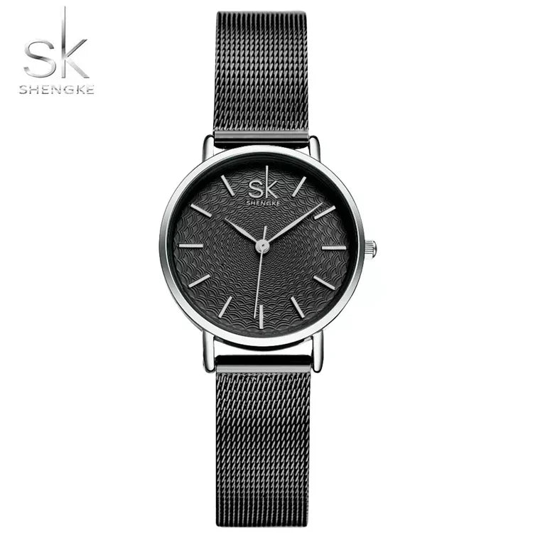 SK Luxury Women’s Quartz Watch – Fashion Wristwatch with Leather or Mesh Strap