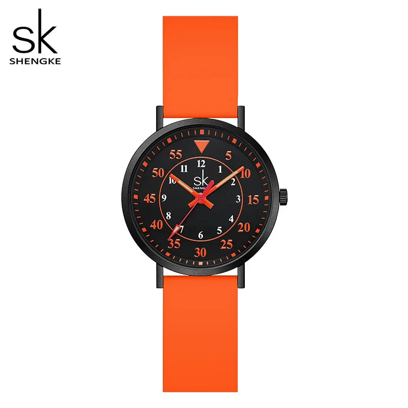 SK Women’s Sports Quartz Watch – Waterproof Silicone Strap, Lightweight Wristwatch