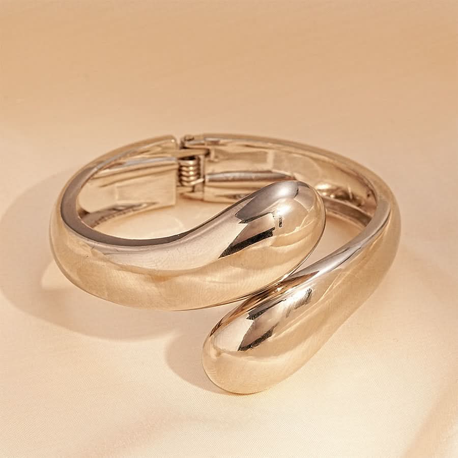 Vintage Wide Liquid Alloy Cuff Bracelet Jewelry