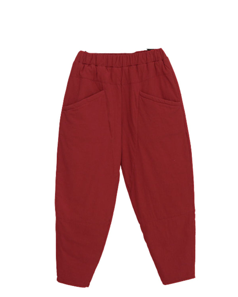 Cotton High Waist Solid Pants